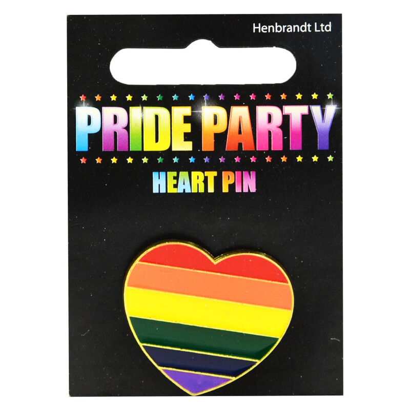 Pride Party Coloured Heart Shaped Designed Lapel Pin  2.8Cm X 3Cm